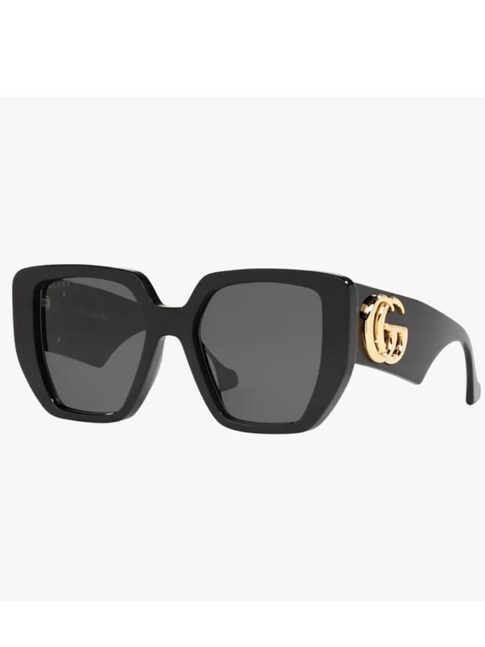 EUC, Ret. $500+ Gucci Oversized Rectangle Sunglasses, Black / Size 54-19-145 - Picture 2 of 11